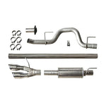 Roush 3-inch side exit performance exhaust system with 304 stainless steel dual tips for 2010-2014 Ford F-150.