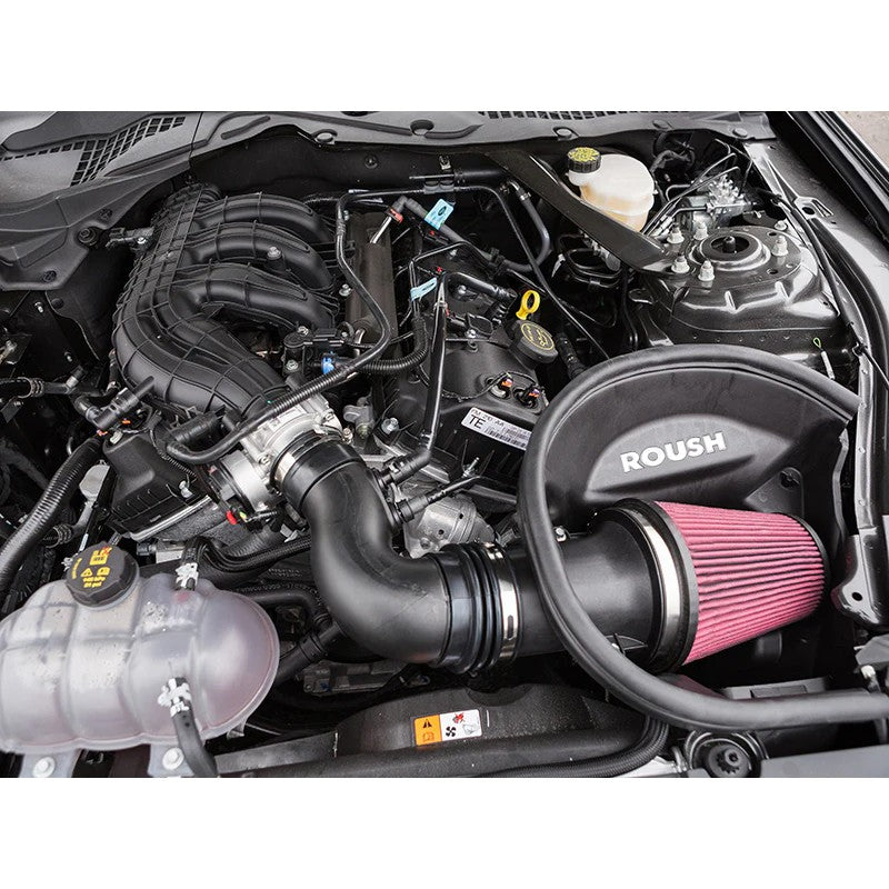 Roush cold air kit with dry air filter and airbox for 2015-2017 Ford Mustang 3.7L V6