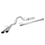 Roush 304 stainless steel side exit cat-back exhaust system for 2015-2020 Ford F-150 with dual embossed tips.