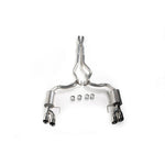 Roush Performance 304 stainless steel cat-back exhaust kit with X-pipe and dual mufflers for 2018-2023 Ford Mustang.