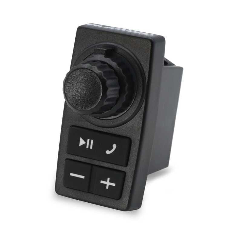 Rugged Radios 696 PLUS remote head intercom unit with control knobs, Bluetooth pairing button, and black faceplate.
