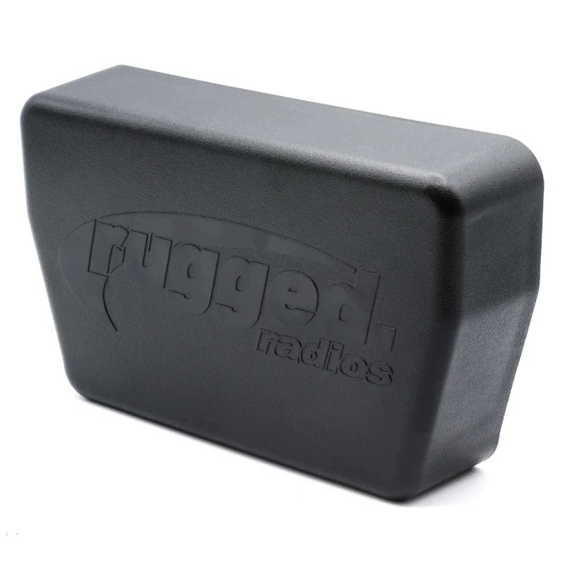 Black magnetic faceplate cover for Rugged Radios intercom and radio systems mounted in a Multi Mount insert.