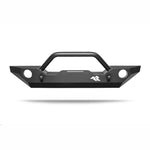 Rugged Ridge All Terrain Modular Rock Rage front bumper in black powder-coated steel for Jeep Wrangler and Gladiator