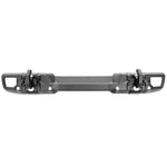 Textured black Rugged Ridge Arcus rear bumper featuring 1-inch thick recovery hooks for 2018-2025 Jeep Wrangler JL.