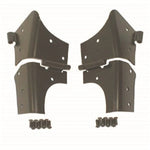 Rugged Ridge black powder-coated windshield hinges and mounting hardware for 1997-2006 Jeep Wrangler TJ