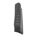 Textured black Rugged Ridge A-pillar switch pod for 4 rocker switches on a 2011-2018 Jeep Wrangler JK