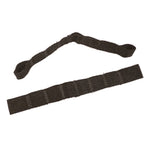 Pair of heavy-duty black adjustable nylon door limit straps with multiple adjustment loops