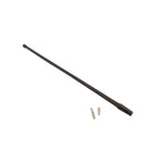 9-inch Rugged Ridge Reflex Antenna in red powder coat finish with flexible mast for Jeep and Bronco.