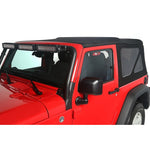 Rugged Ridge Black Diamond replacement soft top fabric with tinted windows for 2010-2018 Jeep Wrangler JK 2-Door.