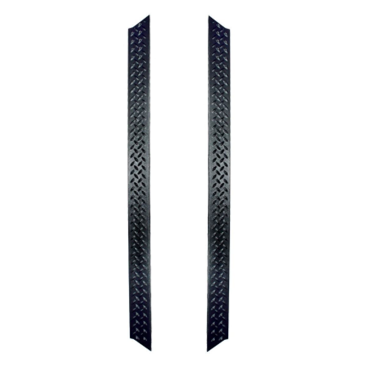 Rugged Ridge black diamond plate thermoplastic rocker side panel body armor for 1997-2006 Jeep Wrangler TJ