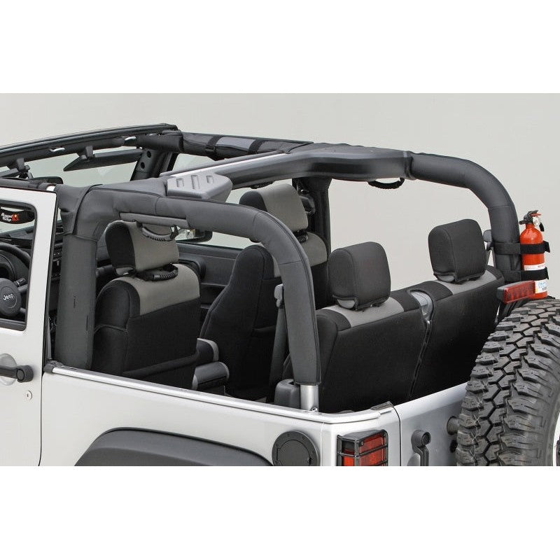 Rugged Ridge 6-piece black polyester padded roll bar cover kit for 2007-2018 Jeep Wrangler JK