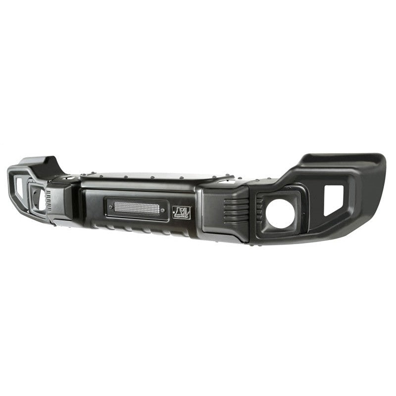 Rugged Ridge Spartacus textured black stamped steel front bumper for 2007-2018 Jeep Wrangler JK.
