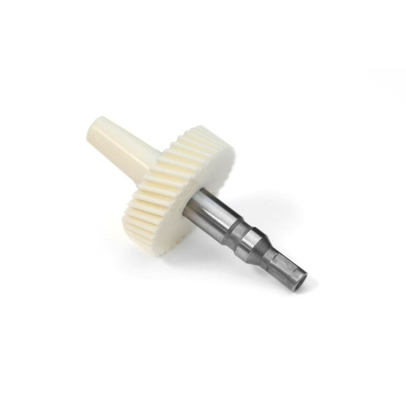 Rugged Ridge 37-tooth short shaft speedometer gear with integrated drive teeth and mounting shaft.