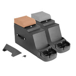 Rugged Ridge spice-colored vinyl stereo security console with locking compartment and padded armrest