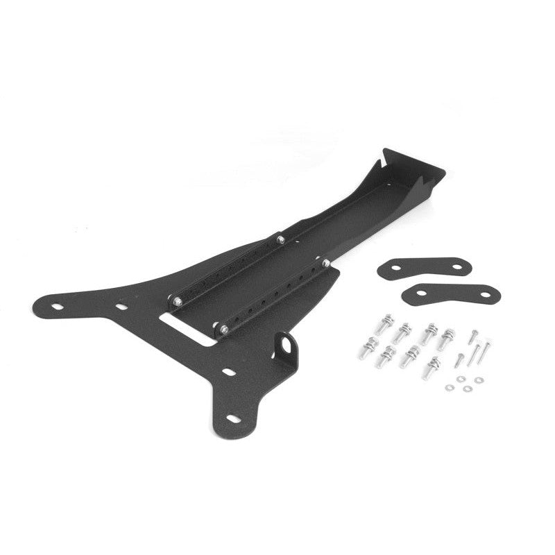 Rugged Ridge black powder-coated steel third brake light extension for 2007-2018 Jeep Wrangler JK.