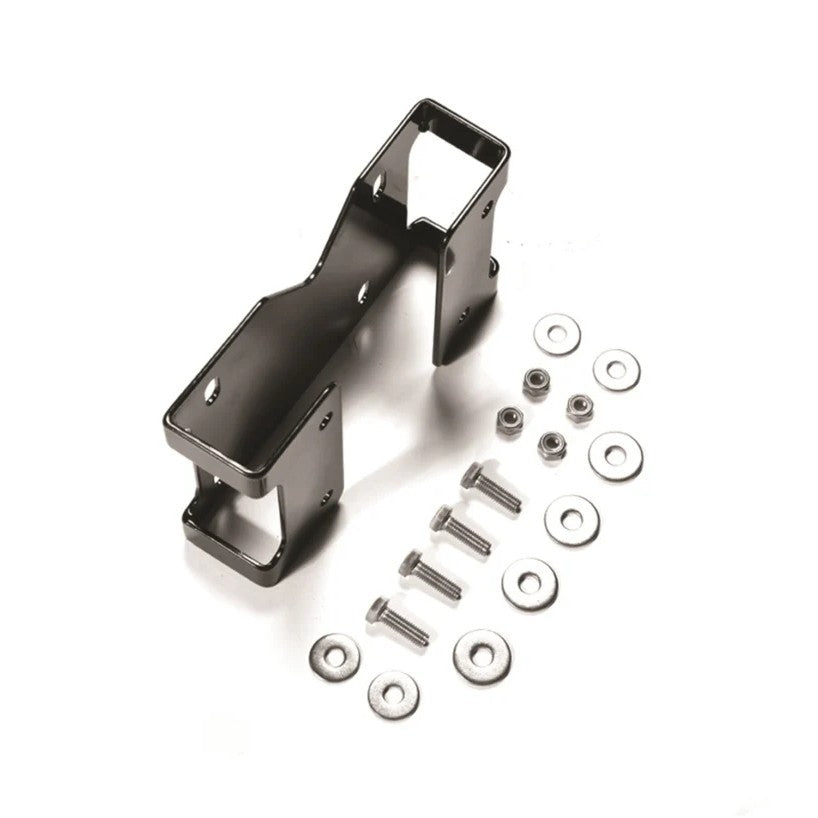 Rugged Ridge 11585.03 black powder-coated steel third brake light spacer for 1997-2006 Jeep Wrangler TJ.