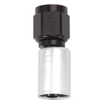 Russell Performance ProClassic -6 AN straight crimp-on hose fitting with a 0.600 inch O.D. lightweight collar