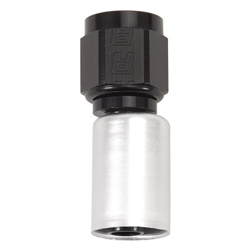 Russell Performance ProClassic -6 AN straight crimp-on hose fitting with a 0.600 inch O.D. lightweight collar
