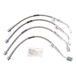Stainless steel braided brake line kit with zinc-plated fittings for 1997-2004 C5 Corvette