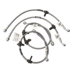 Russell Performance pre-assembled stainless steel braided brake lines with zinc-plated fittings for 1994-2001 Acura Integra.