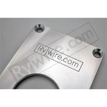 Rywire large 3x5 inch mil-spec connector mounting plate for firewall bulkhead wiring pass-through.