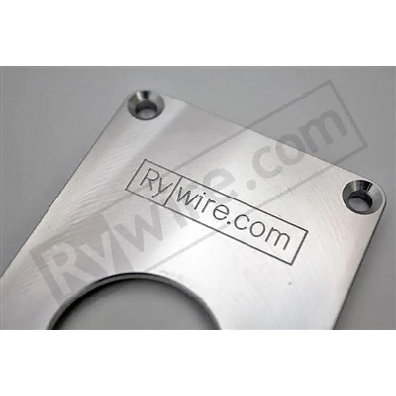 Rywire large 3x5 inch mil-spec connector mounting plate for firewall bulkhead wiring pass-through.