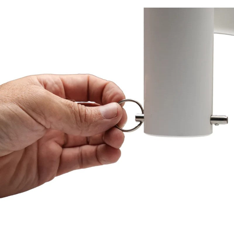 SeaSucker Pro Series 3-Rod Holder with white tubes and a 6-inch vacuum suction cup mount.