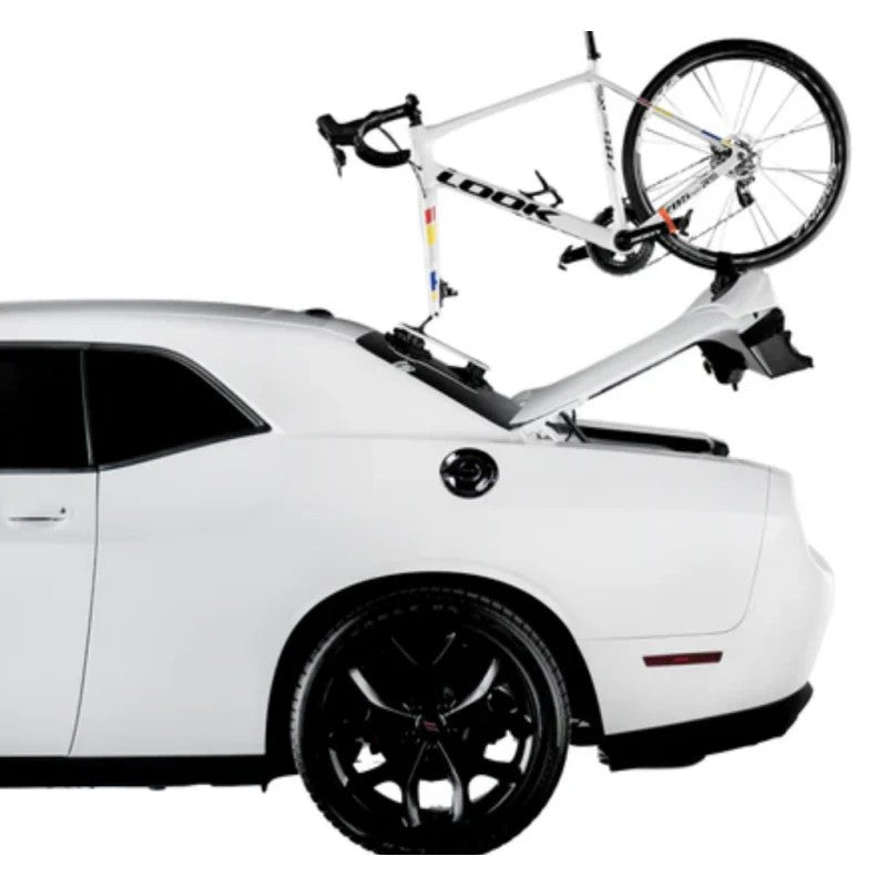 SeaSucker Talon 1-bike rack showing the black vacuum mount cups and fork mount assembly.