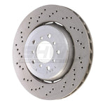 SHW Left Front Cross-Drilled Lightweight Brake Rotor for 2005-2008 BMW M3 and Z4 M
