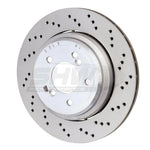 SHW right rear cross-drilled lightweight brake rotor for 2001-2008 BMW M3 and Z4