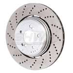 SHW cross-drilled lightweight left rear brake rotor for 2006-2010 BMW M5 and M6