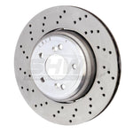 SHW cross-drilled lightweight left rear brake rotor for 2008-2013 BMW M3 and 1 Series M.