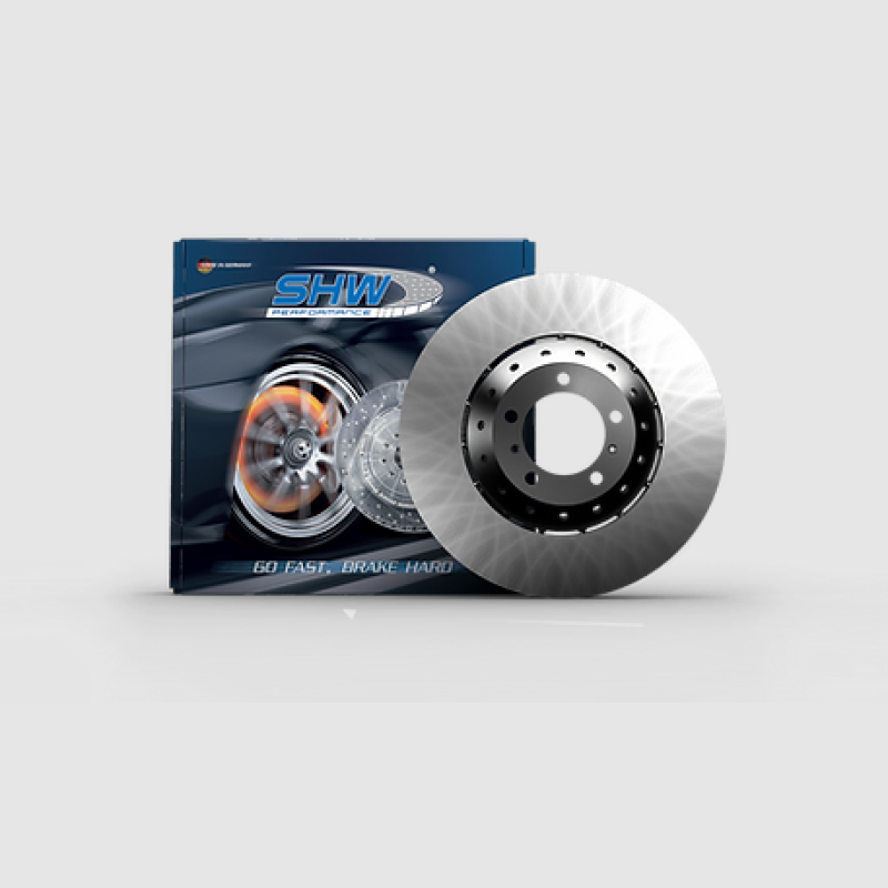 SHW smooth lightweight front brake rotor for select 2012-2018 Audi A6, A7, A8, and S-Series models.