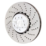 SHW Right Front Cross-Drilled Lightweight Brake Rotor BFR48502 for 2015-2019 BMW X5 M and X6 M.