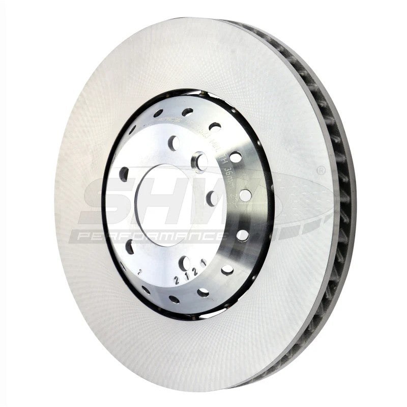 SHW smooth surface lightweight left front brake rotor for 2011-2018 Porsche Cayenne