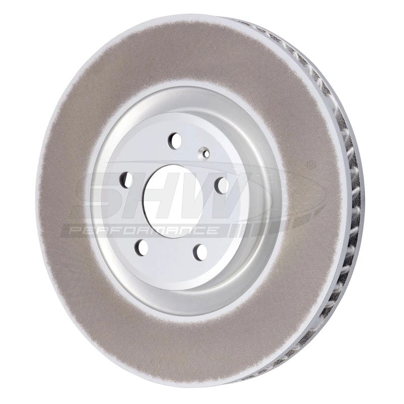 SHW Right Front Smooth Monobloc Brake Rotor for 2015-2018 Porsche Macan 3.0L
