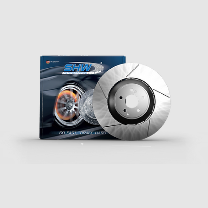 SHW Slotted Lightweight Front Left Brake Rotor for 2015-2018 Porsche Macan