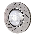 SHW front left cross-drilled lightweight brake rotor for BMW M2 3.0L