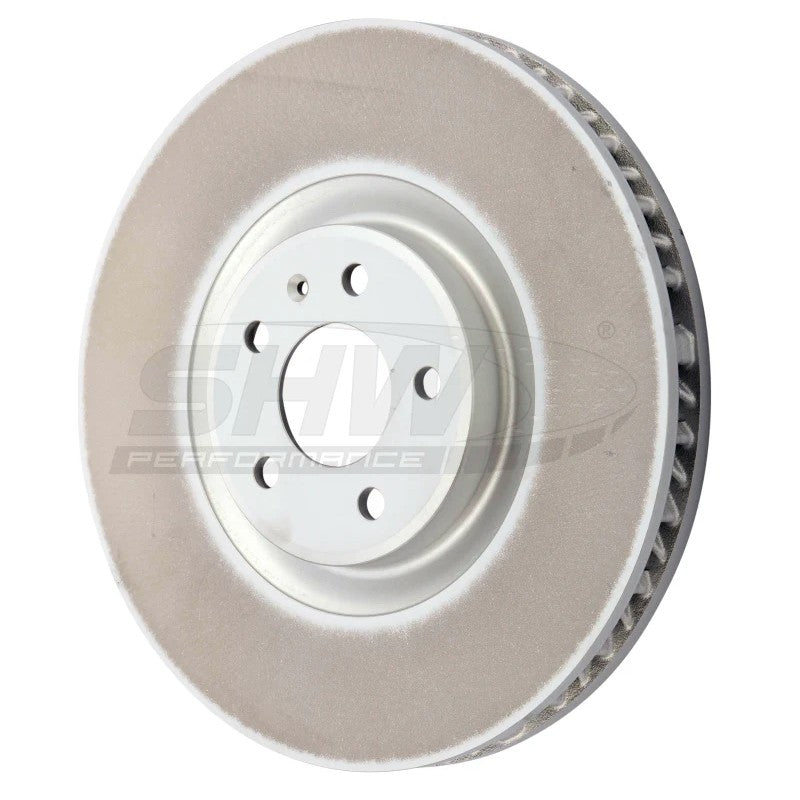 SHW Performance Smooth Monobloc ventilated left front brake rotor for 2019-2025 Porsche Macan.