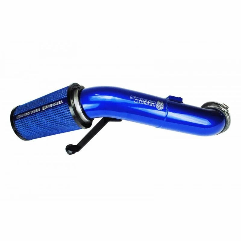 Sinister Diesel cold air intake system featuring performance air filter and hardware for 2020-2021 Ford 6.7L engines.