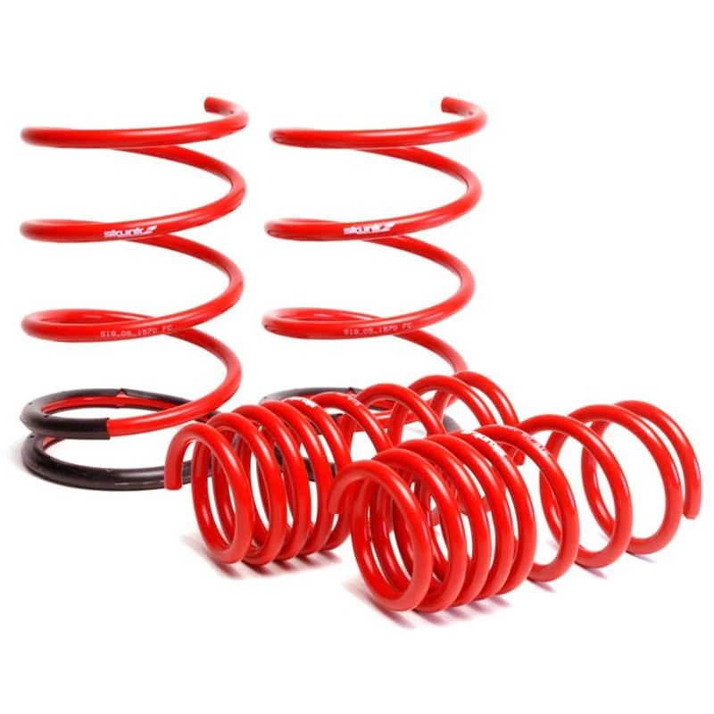 Set of four Skunk2 lowering springs with yellow powdercoat finish for 2001-2005 Honda Civic