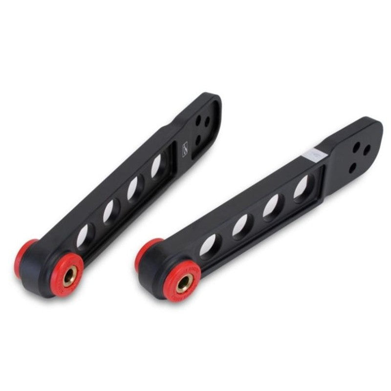 Skunk2 Black Series forged 2024 aluminum rear lower control arm set with socket tool for 2001-2005 Honda Civic
