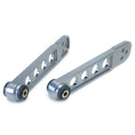 Skunk2 hard anodized forged aluminum rear lower control arms with polyurethane bushings and included socket tool