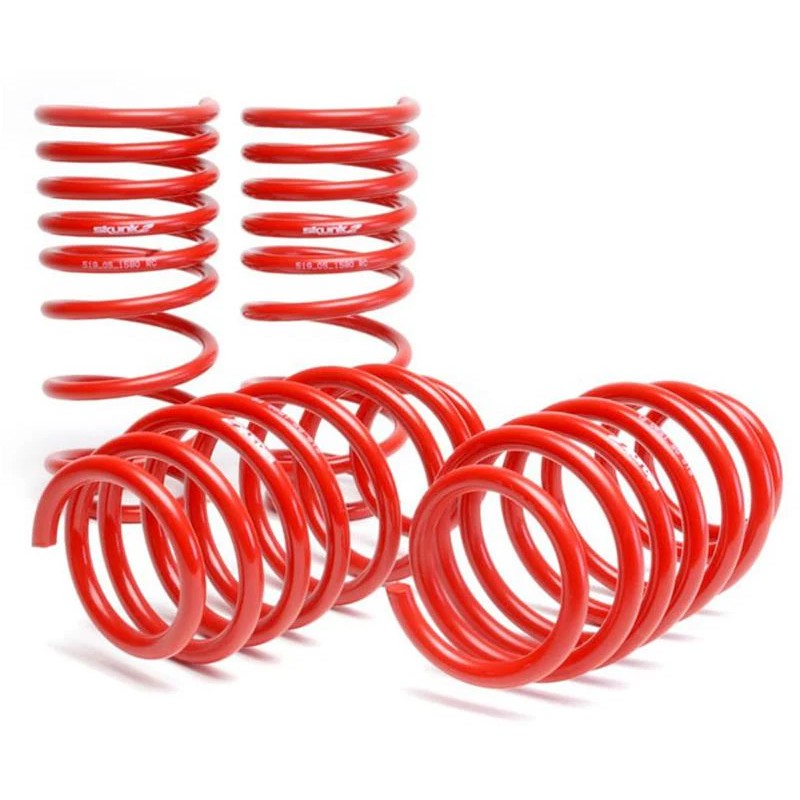 Set of four red powdercoated Skunk2 lowering springs for 2006-2011 Honda Civic models