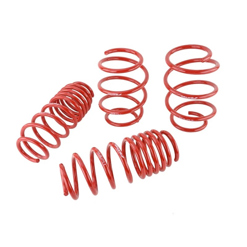Set of four powder-coated Skunk2 lowering springs for 2016-2018 Honda Civic.