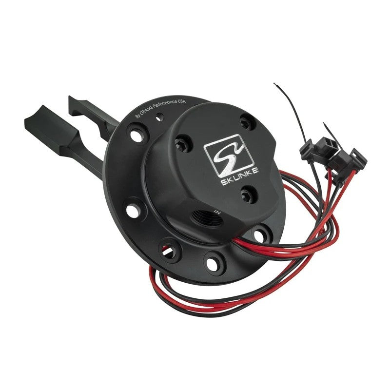 Anodized CNC billet 6061 aluminum Skunk2 dual fuel pump hanger for 1992-2001 Honda Civic and Acura Integra.