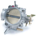 Skunk2 Alpha Series 66mm shot-blasted cast aluminum throttle body with brass plate and mounting hardware.