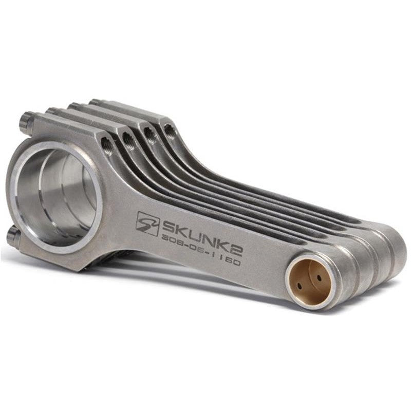 Skunk2 Alpha Series forged 4340 chromoly H-beam connecting rods with ARP2000 bolts for K24 engines.