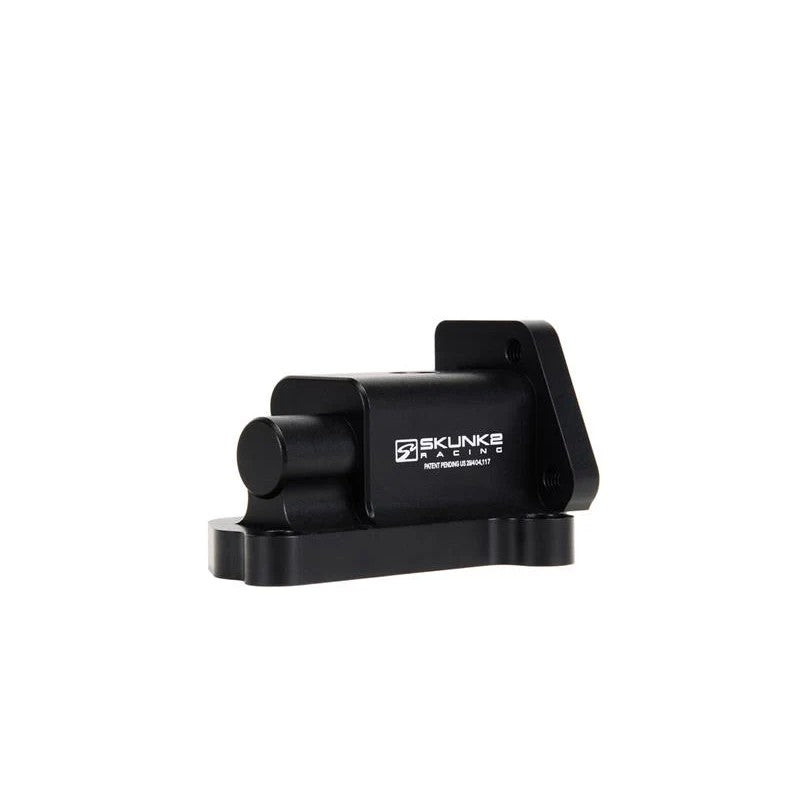 Skunk2 Black Series CNC-machined 6061 billet aluminum VTEC solenoid for Honda H-series engines.