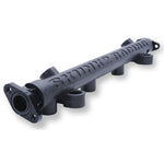 Skunk2 carbon-impregnated composite high-volume fuel rail with -8 AN fittings for 4G63 Mitsubishi Evolution.